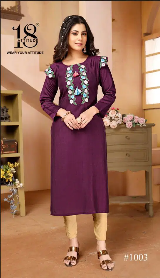 Forever Kurtis Vol 03 By 18 Attitude Premium Designer Kurtis Wholesale Shop In Surat